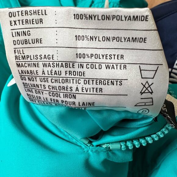 Vintage ski suit reversible NEW w tags. FERA Teal white snowsuit 12 - Picture 11 of 13
